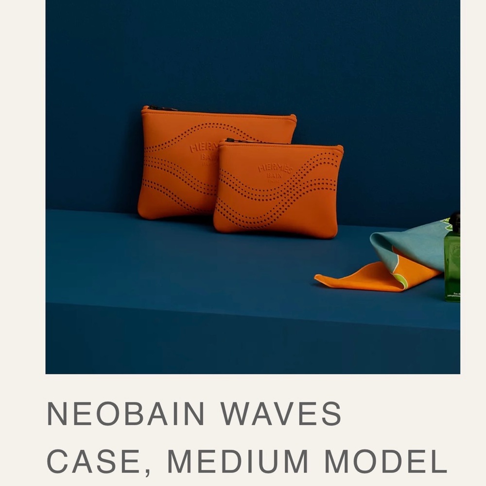 HERMES ORANGE CLUTCH BAg - Picture 2 of 10